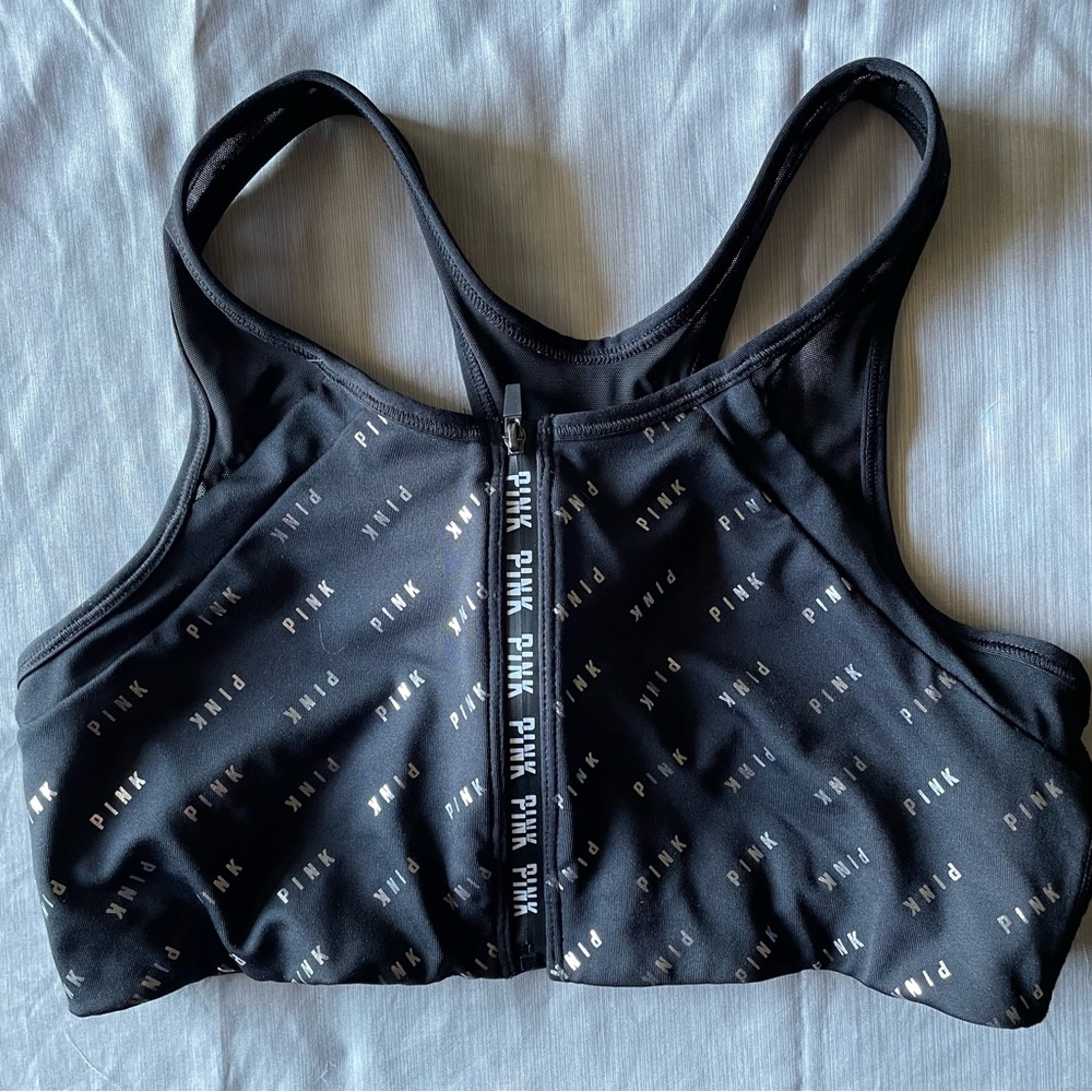 PINK Ultimate sports bra Sz Large Black